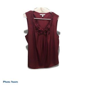 CROFT & BARROW women's Burgundy Sleeveless V-neck
